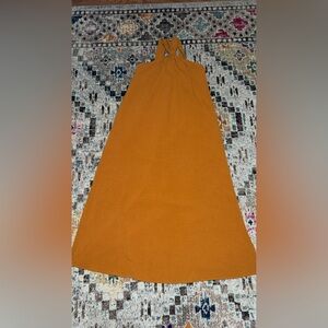 Vici Mustard Halter Maxi Dress